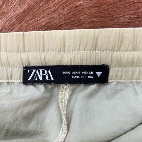 Zara Women's Athletic Shorts in Khaki and Blue - Picture 3 of 5